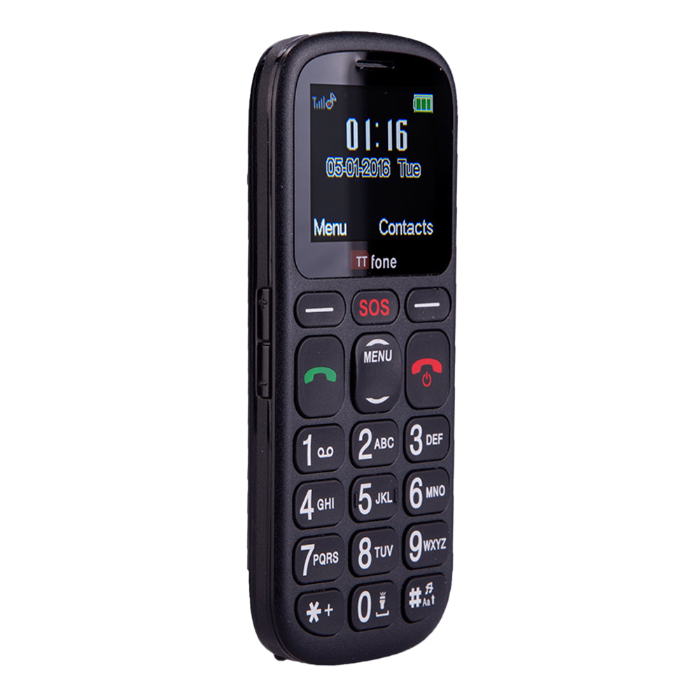 TTfone Comet TT100 Big Button Basic Senior Unlocked SOS Emergency Mobile Phone with O2 Bundle Pay as you Go