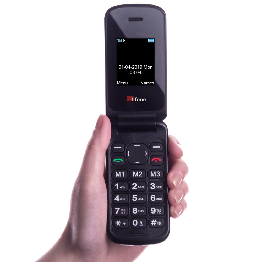 TTfone Black TT140 - Warehouse Deals with Mains Charger and No Sim Card