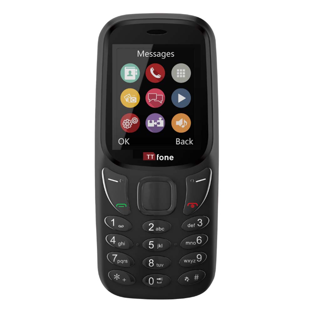 TTfone TT170 Black Dual SIM mobile - Warehouse Deals with USB Cable, EE Pay As You Go