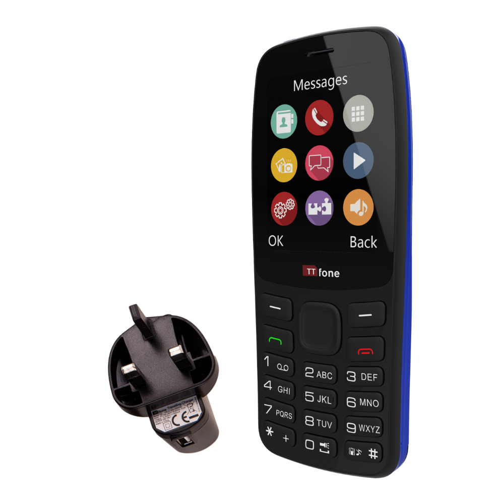 TTfone TT175 Dual SIM with Mains Charger, Vodafone Pay As You Go