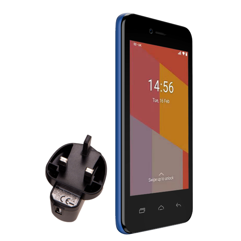 Warehouse Deals - TTfone Blue TT20 Dual SIM with Mains Charger and EE SIM Card