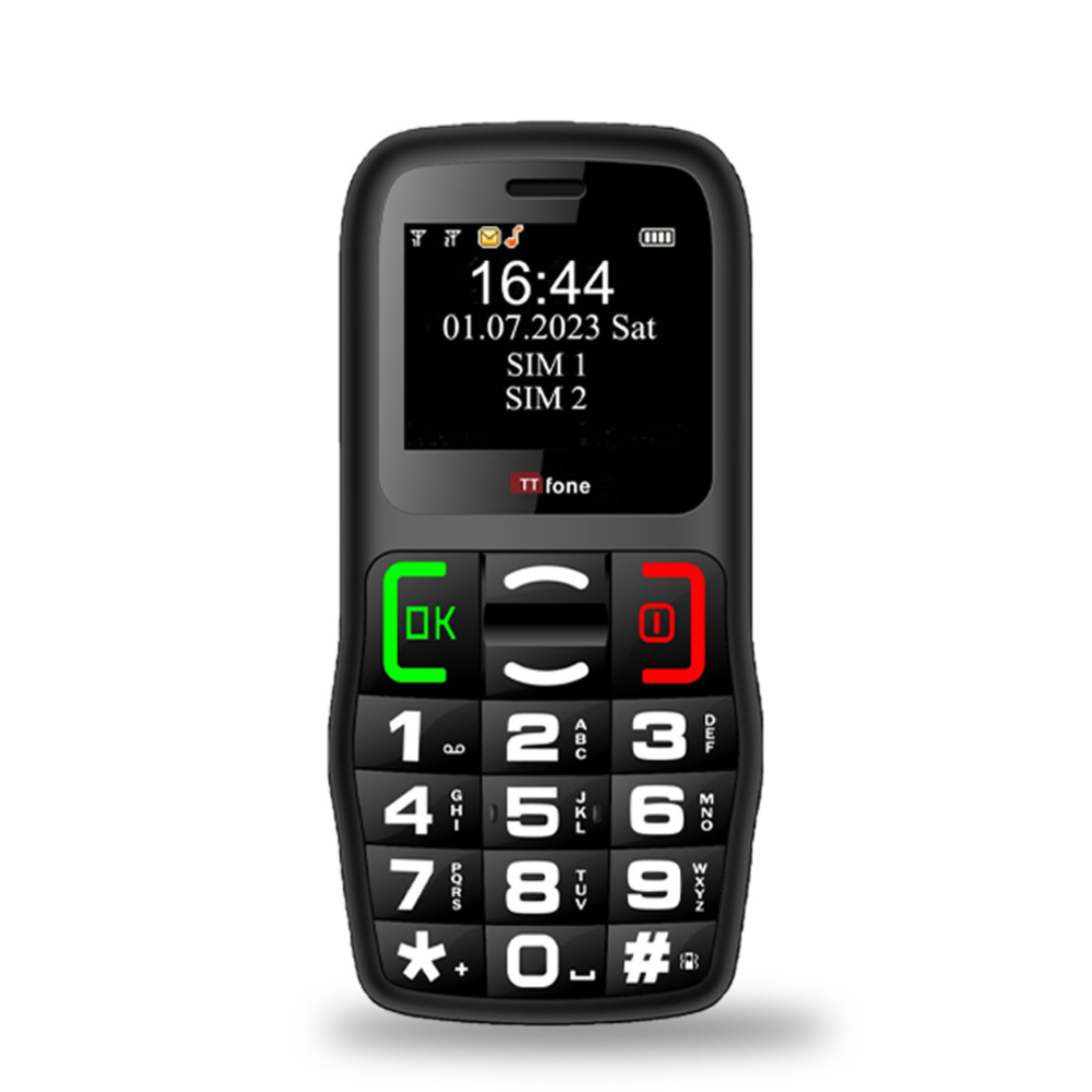 TTfone TT220 Big Button Mobile with Dock Charger, O2 Pay As You Go