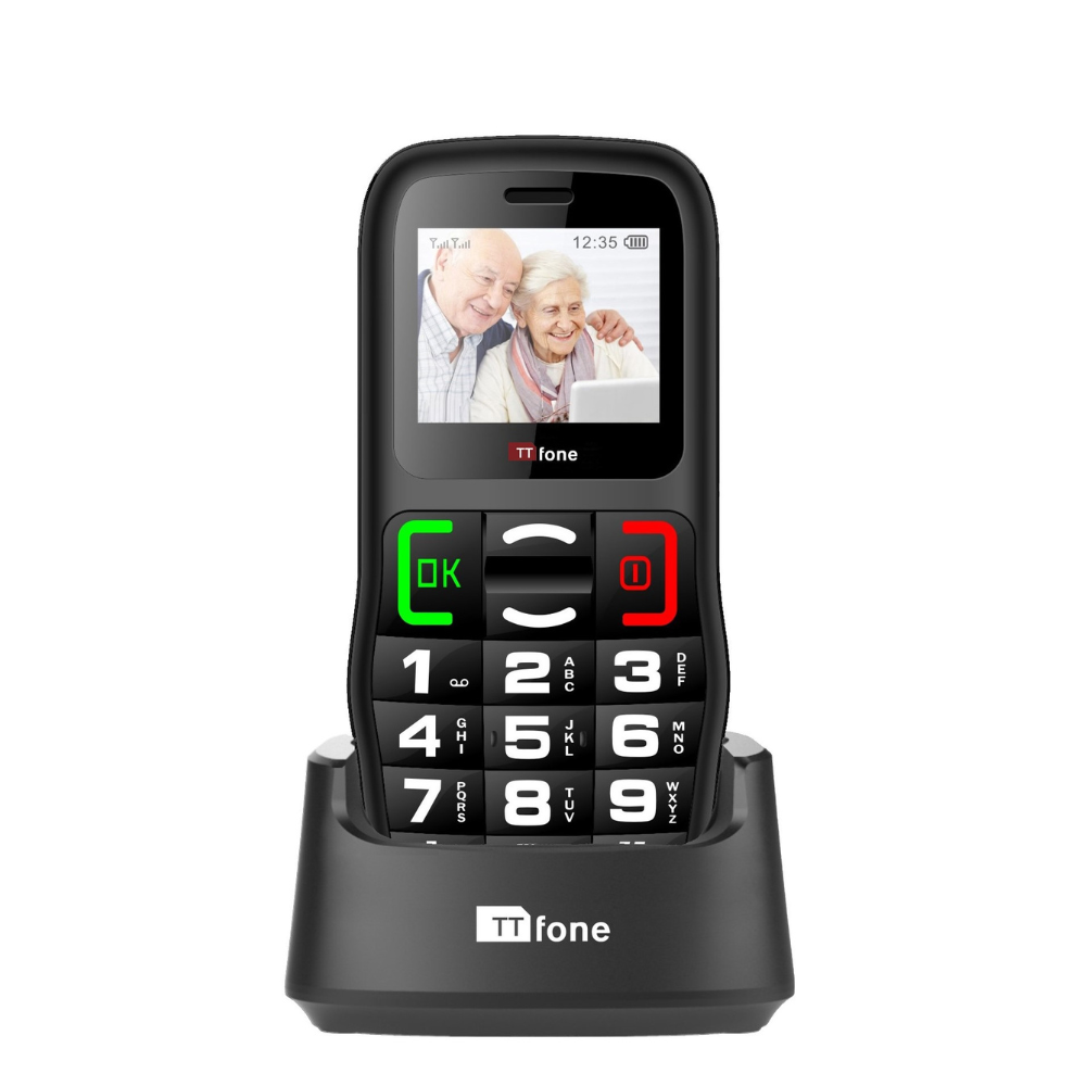 TTfone TT220 Big Button Mobile - Warehouse Deals with Dock Charger, Giff Gaff Pay As You Go