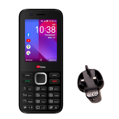 Returned Resale - TTfone TT240 with Mains Charger, No SIM Card