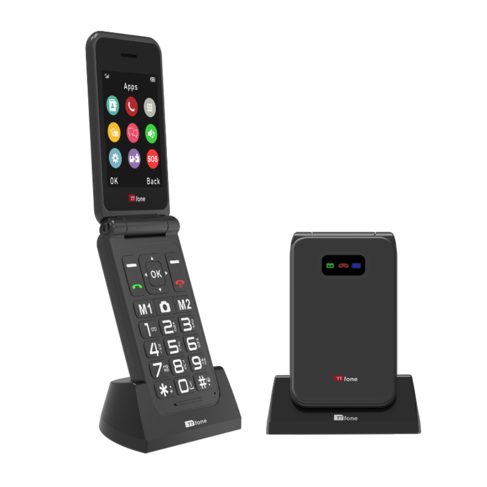 Warehouse Deals - TTfone TT760 Black with Dock Charger, Three SIM