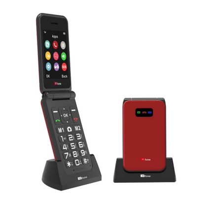 Warehouse Deals - TTfone TT760 Red with Dock Charger, EE SIM