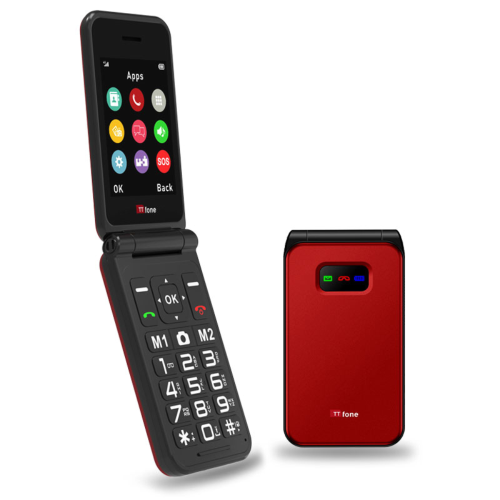 Warehouse Deals - TTfone TT760 Red with USB Cable, Giffgaff SIM