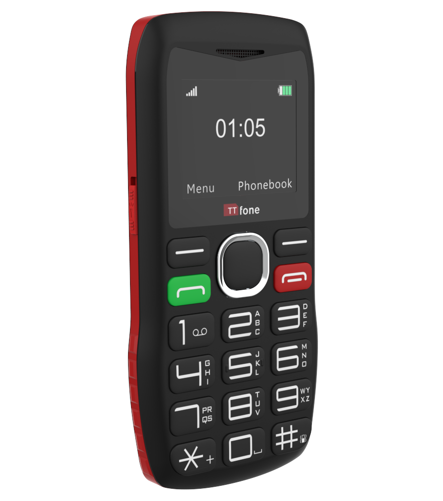 TTfone TT880 Easy-to-Use Big Button Mobile Phone with EE Pay As You Go SIM, USB C Mains Charger