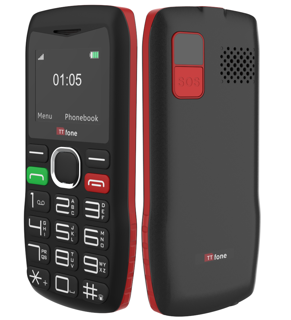TTfone TT880 Easy-to-Use Big Button Mobile Phone with EE Pay As You Go SIM, USB C Mains Charger