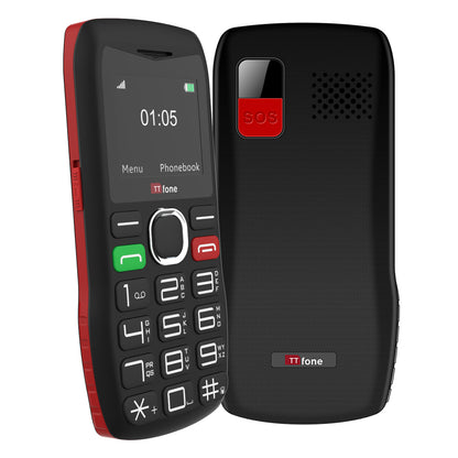 TTfone TT880 Easy-to-Use Big Button Mobile Phone with O2 Pay As You Go SIM, USB C Mains Charger