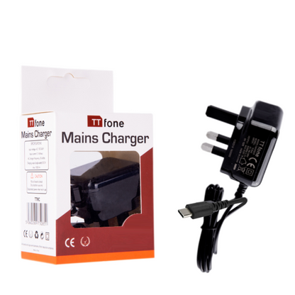 Original Mains Charger for all TTfone models - MicroUSB & Type-C Cable